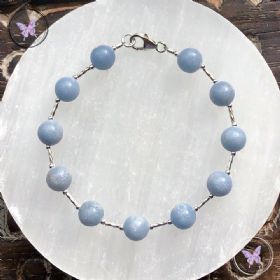 Angelite Silver Bracelet